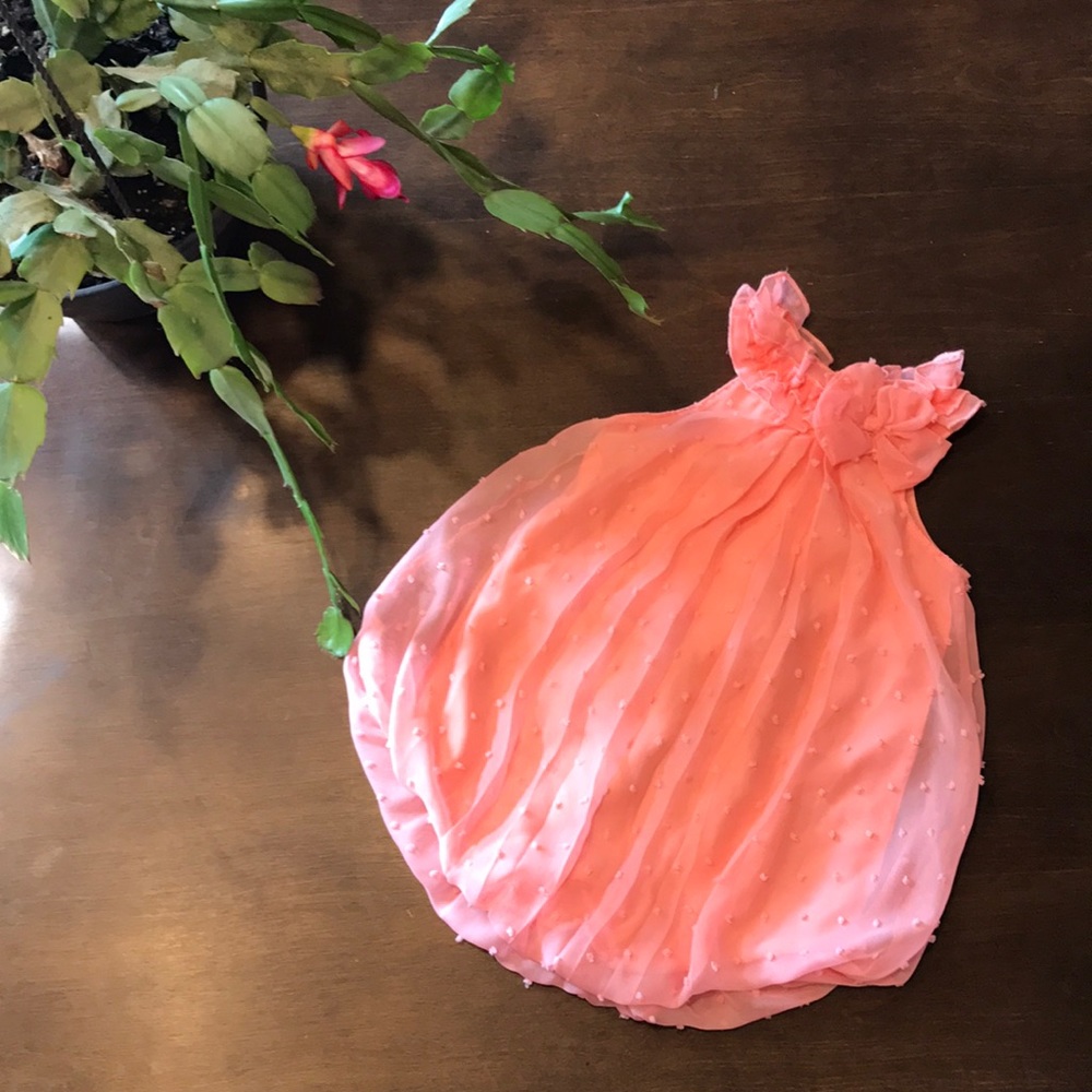 6M coral sleeveless romper